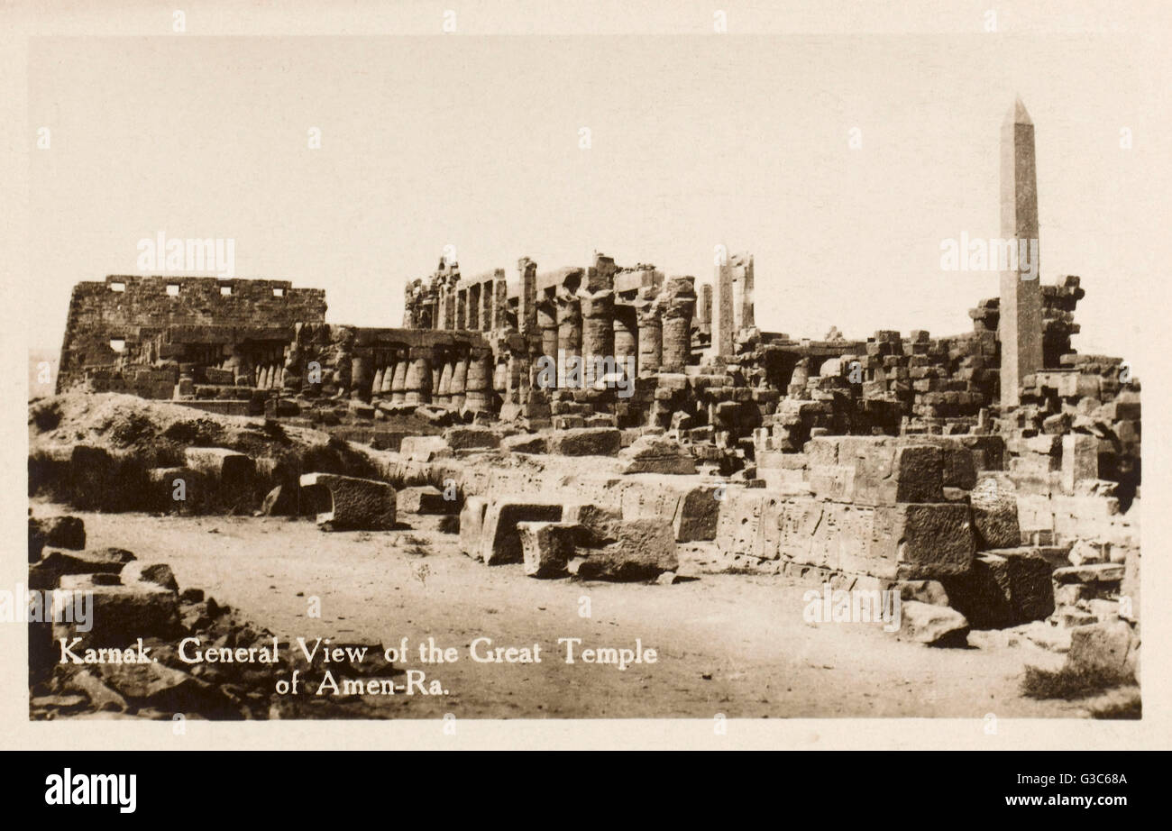 Complejo del Templo de Karnak, Egipto - Gran Templo de Amón Re Foto de stock