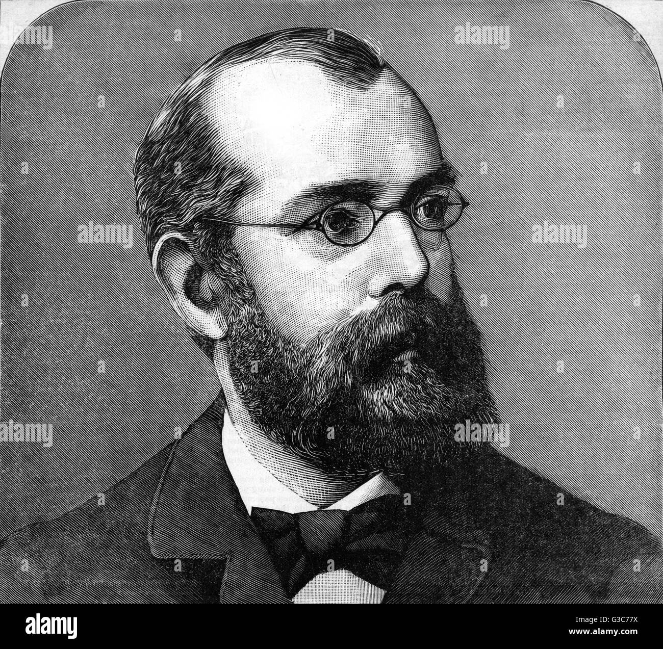 Robert Koch (1840-1910), bacteriólogo alemán. Fecha: circa 1890 Foto de stock