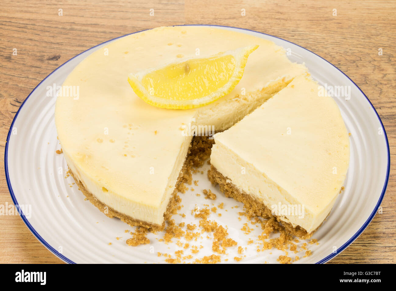 Sabrosa tarta de queso de Nueva York Foto de stock