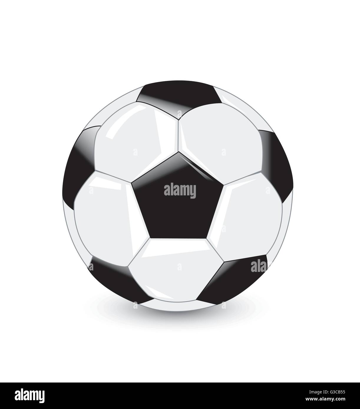 Balón de fútbol ilustración vectorial sobre fondo blanco Imagen Vector de  stock - Alamy