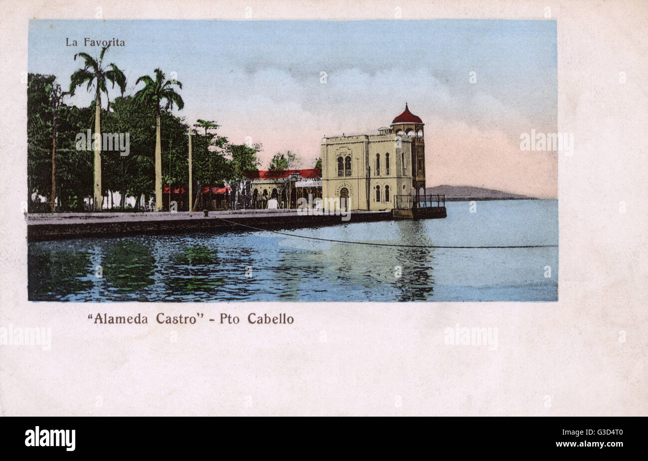 Alameda Castro, Puerto Cabello, Venezuela, América Central. Fecha: circa 1905 Foto de stock