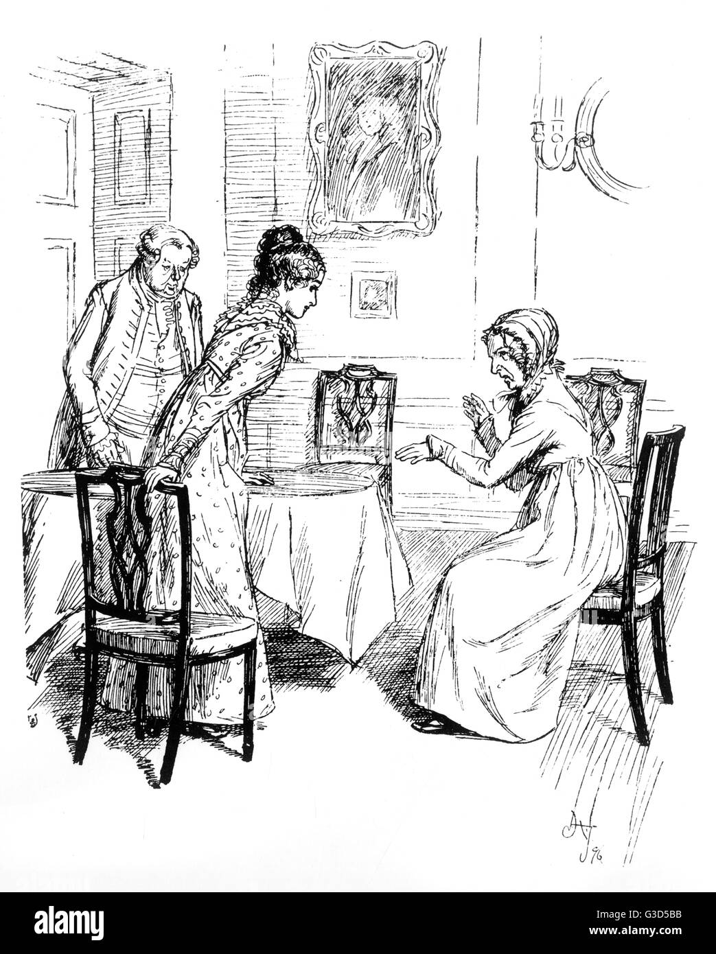 Fanny Price y la Sra. Norris: Primera fecha de publicación: 1814 Foto de stock