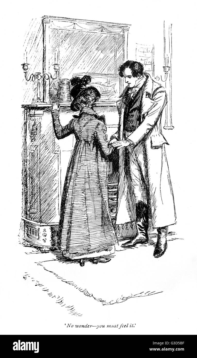 Fanny Price y Edmund Crawford: Primera fecha de publicación: 1814 Foto de stock