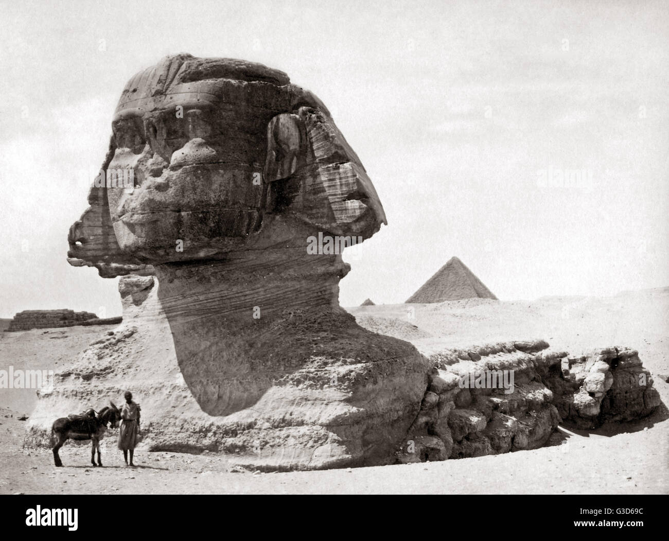 La Esfinge de Egipto, circa 1800. Fecha: circa 1800 Foto de stock
