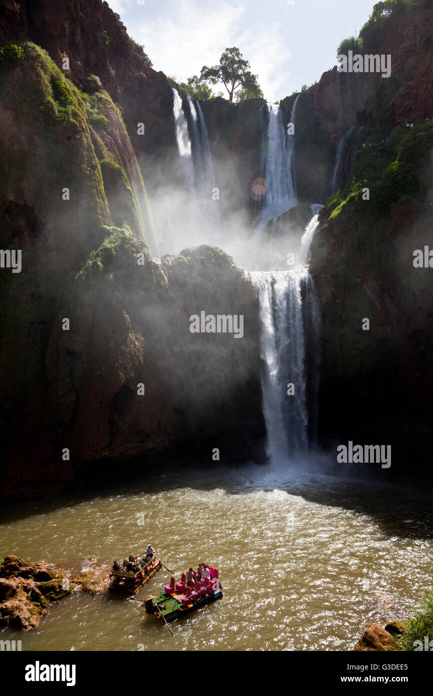 Cataratas Ouzoud cascadas d'Ouzoud en las montañas del Atlas en Marruecos  Fotografía de stock - Alamy