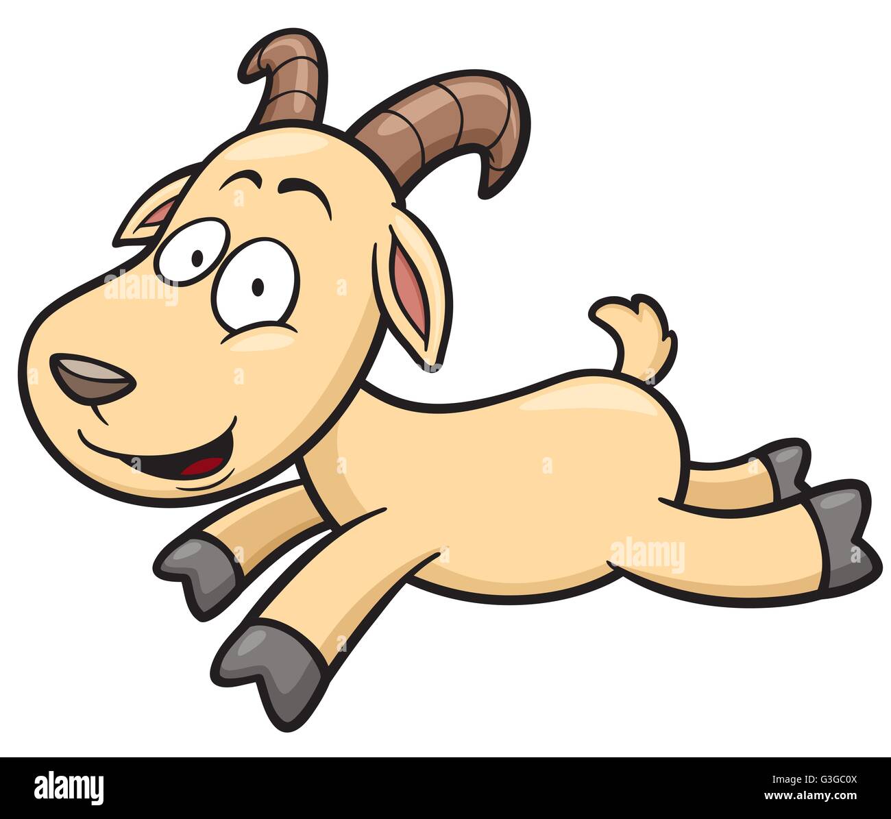 Ilustración vectorial de dibujos animados de cabra Imagen Vector de stock -  Alamy