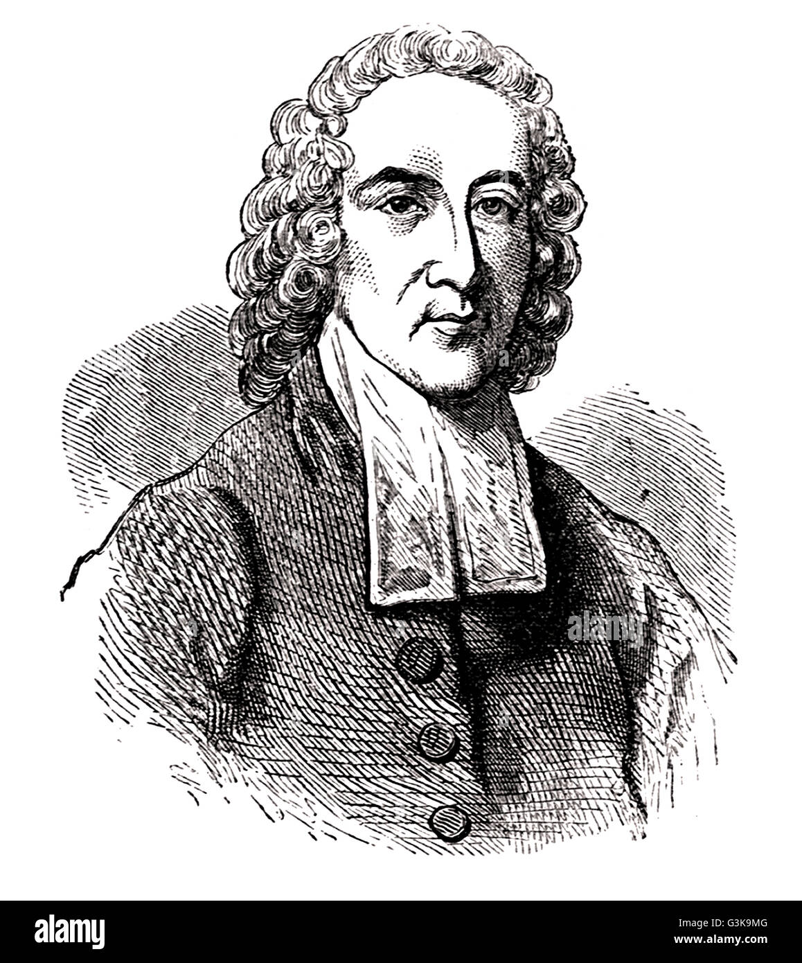 Jonathan Edwards, 1703 - 1758 Foto de stock