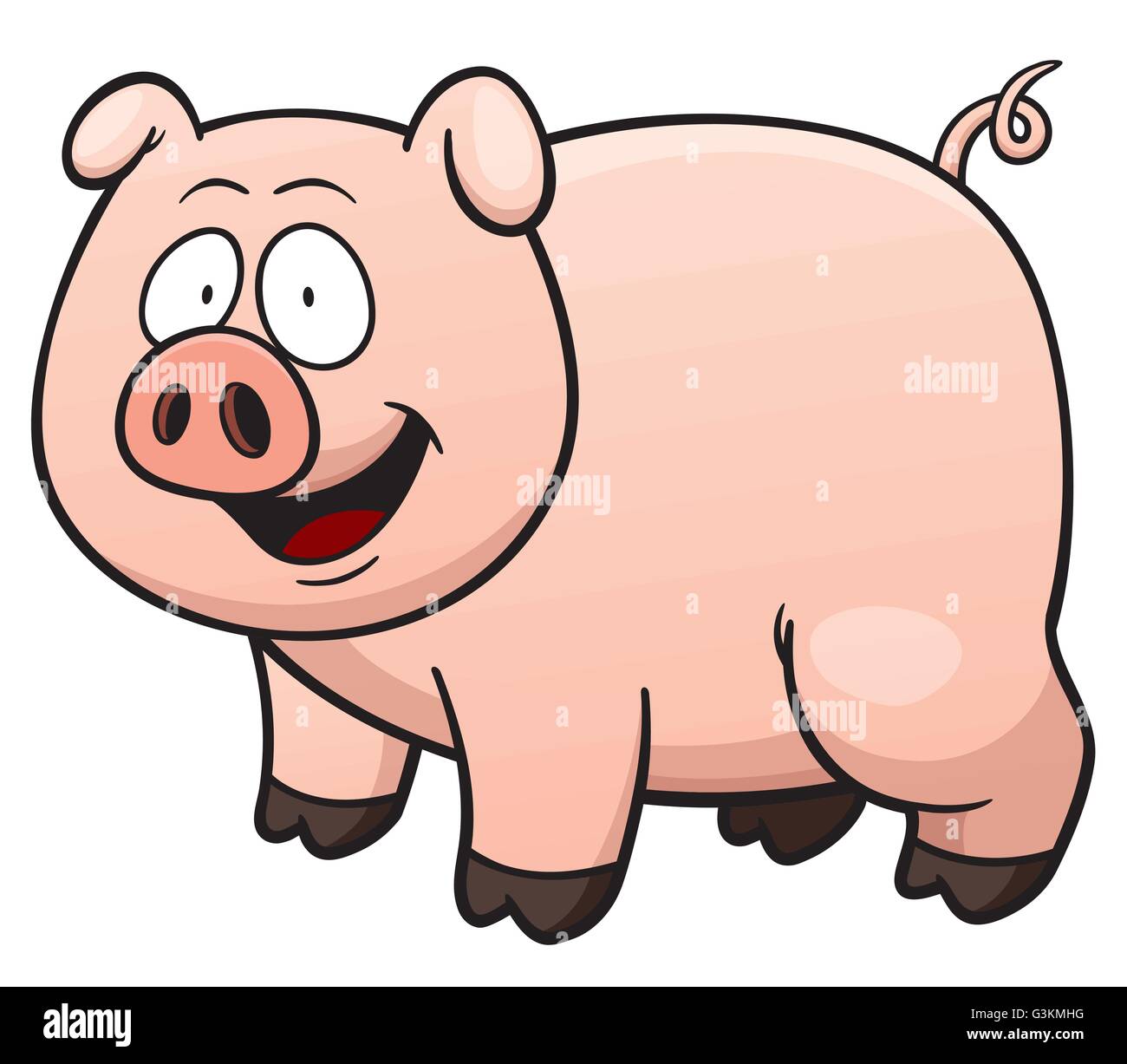 Ilustración vectorial de dibujos animados cerdo Imagen Vector de stock -  Alamy