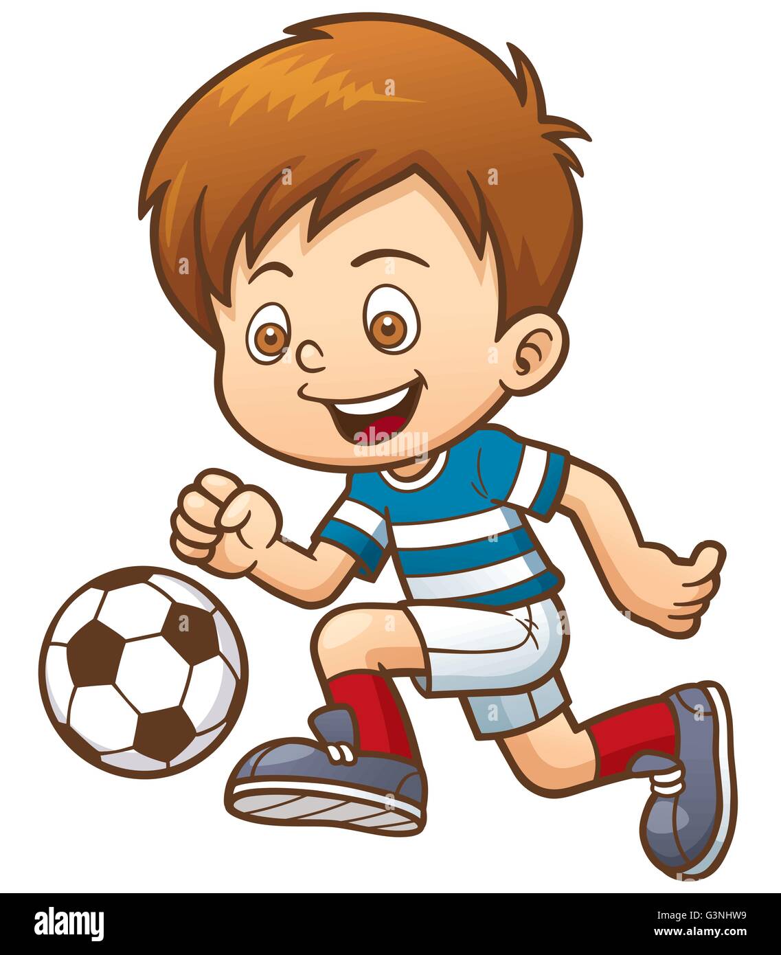 Ilustración vectorial de dibujos animados jugador de fútbol Imagen Vector  de stock - Alamy