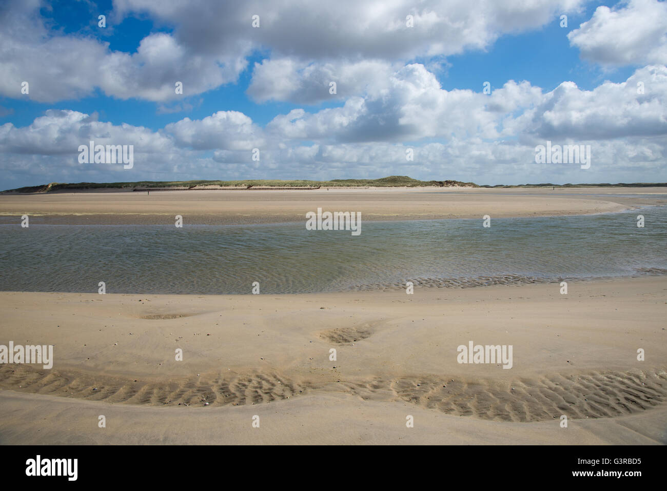 Playa slufter texel en Holanda Foto de stock