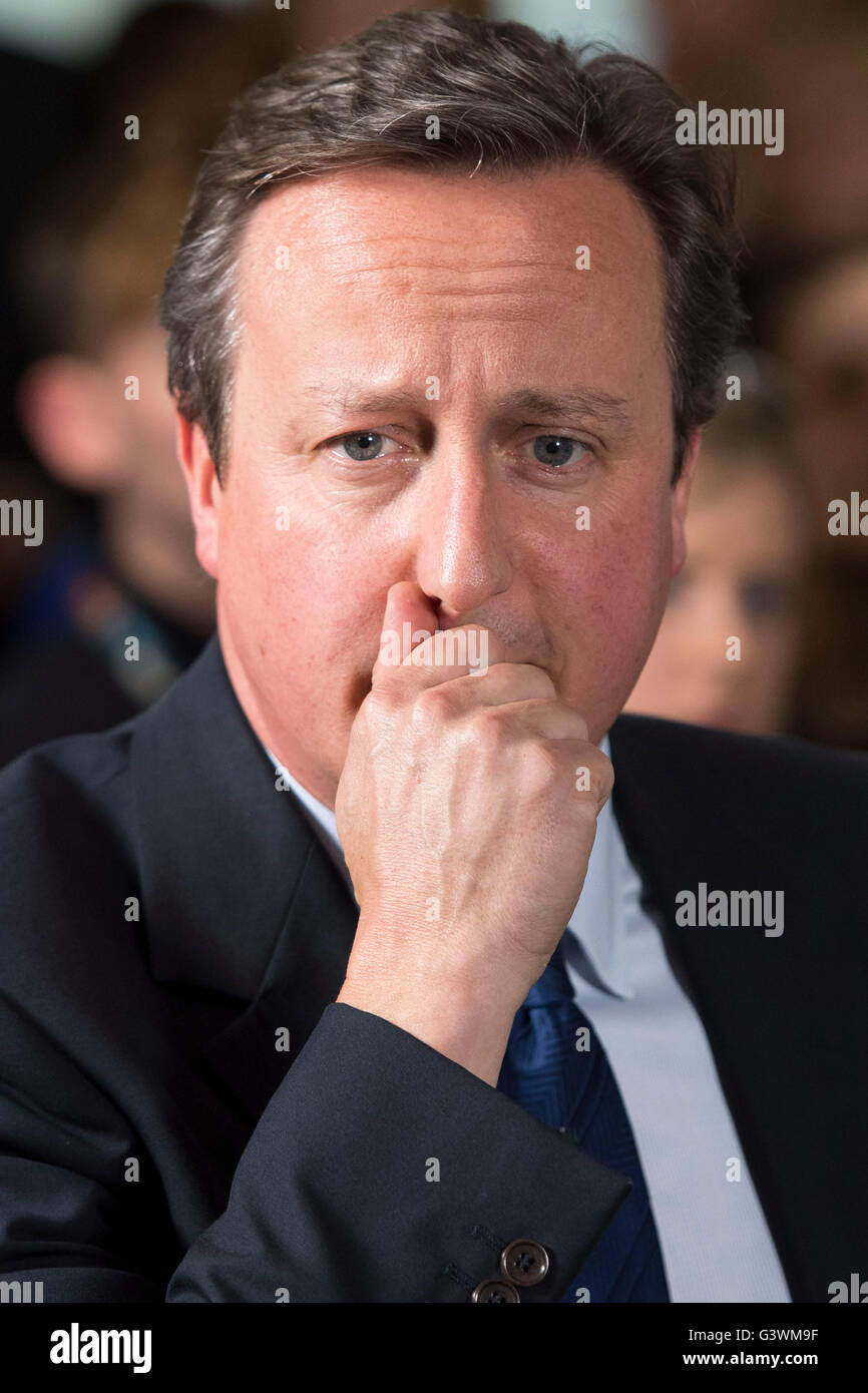 El ex Primer Ministro del Reino Unido, David Cameron Foto de stock