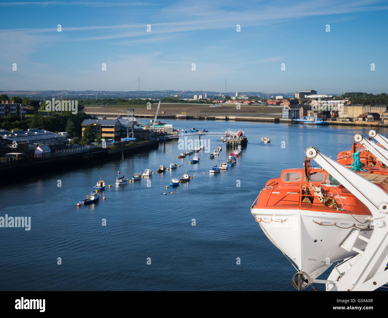 El puerto de Newcastle, Inglaterra Foto de stock