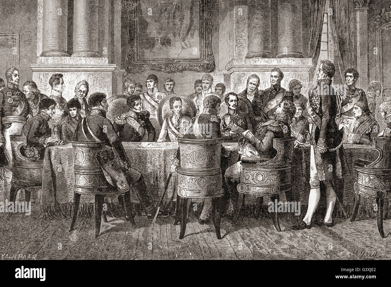 El Congreso de Viena, Austria, en noviembre de 1814 a junio de 1815. Foto de stock