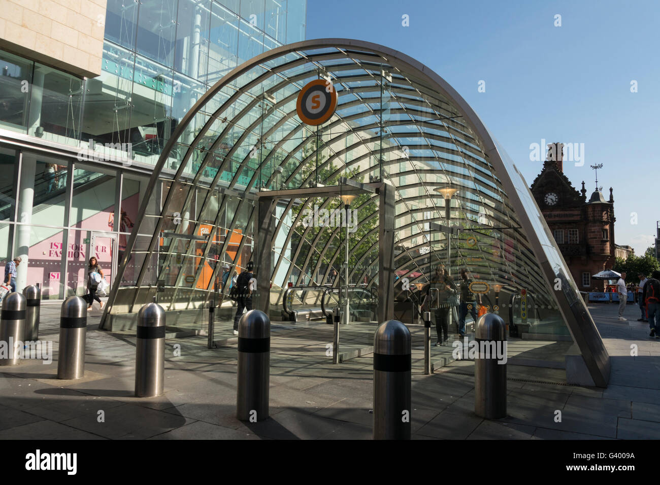 Entrada de Metro, St Enoch Square, Glasgow, Escocia, Reino Unido, Foto de stock