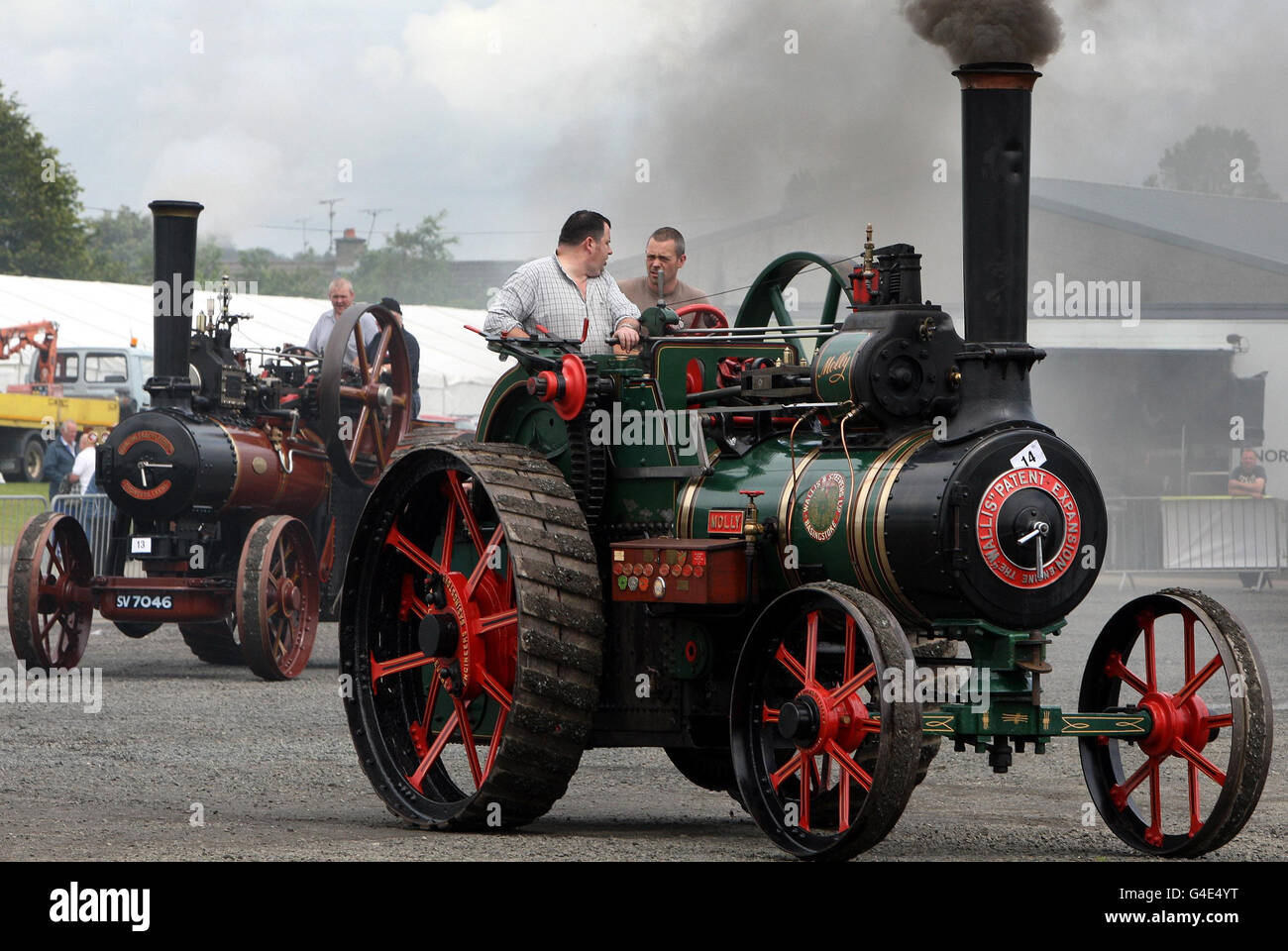 Expositores en la Feria Steam & Country en Ballymena Showgrounds. Foto de stock