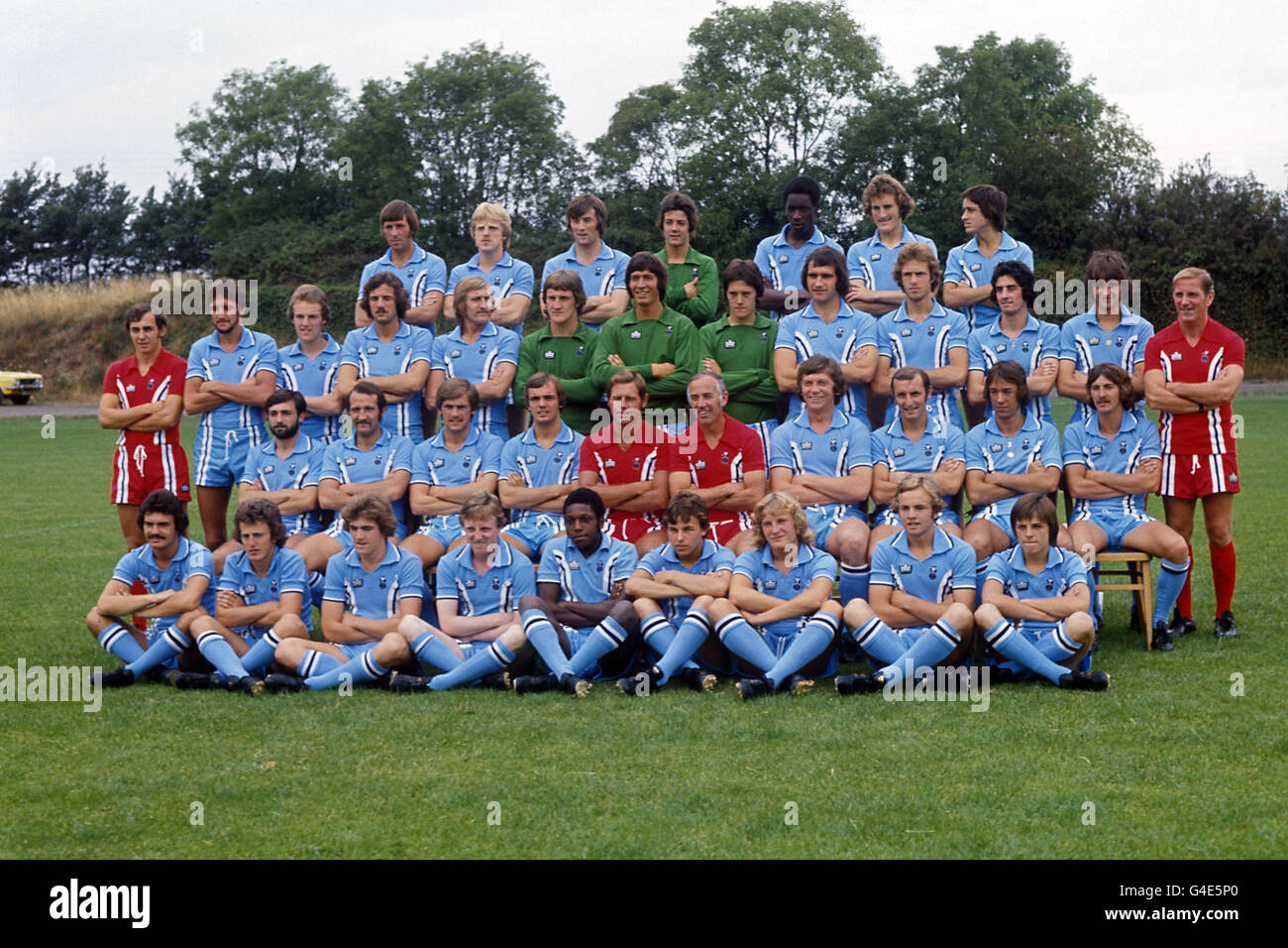 Fútbol - la ciudad de Coventry Photocall - Temporada 1976-77 - Highfield Road Foto de stock