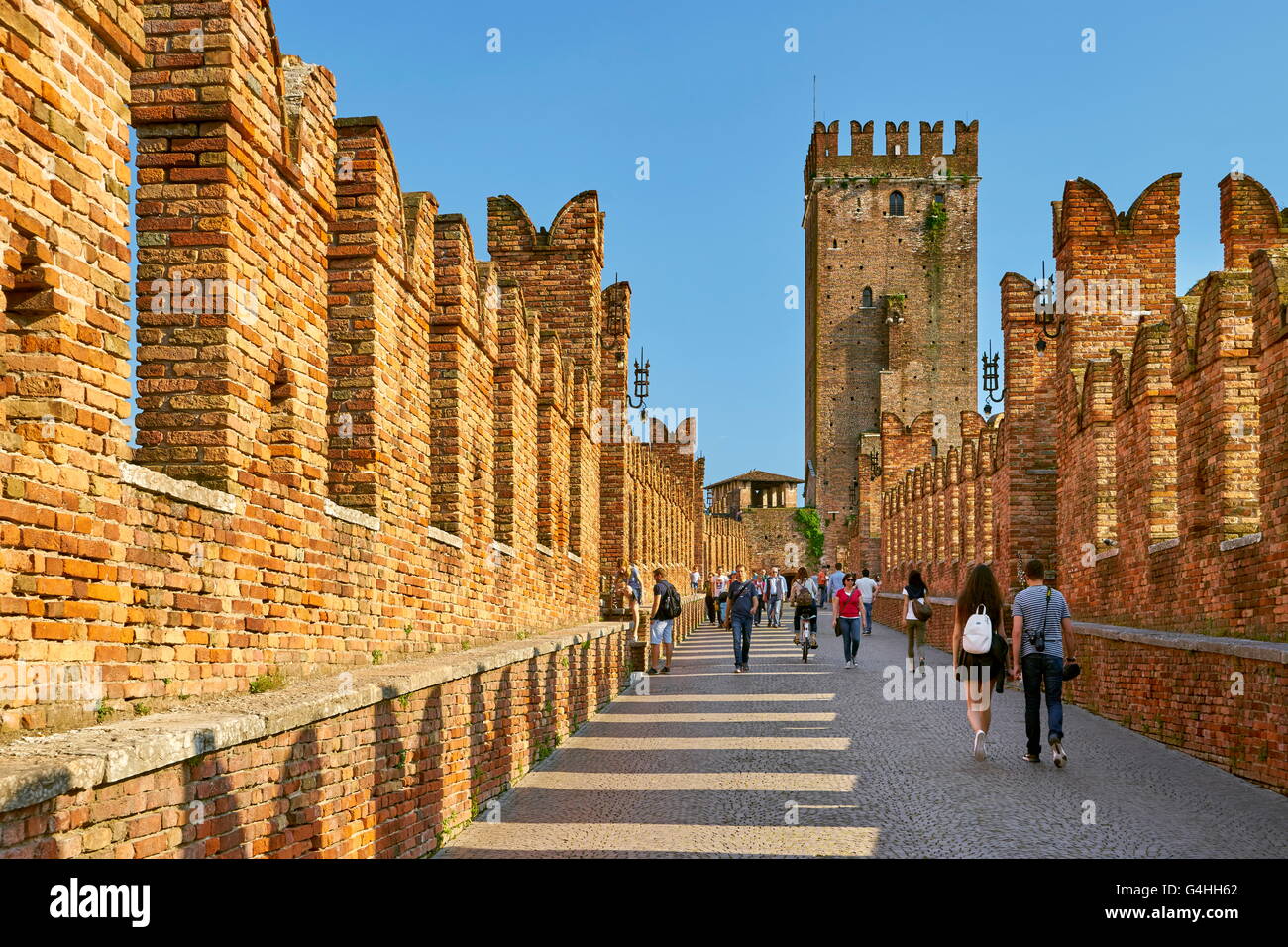 Puente - Castelvecchio de Verona, Región de Véneto, Italia Foto de stock