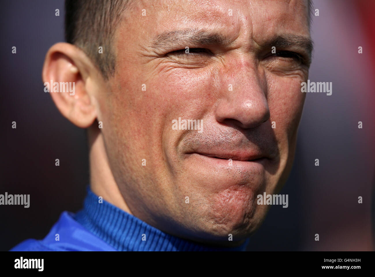 Carreras de caballos - Ebor Festival 2011 - Darley Yorkshire Oaks & Ladies Day - Hipódromo de York. Frankie Dettori, jinete Foto de stock