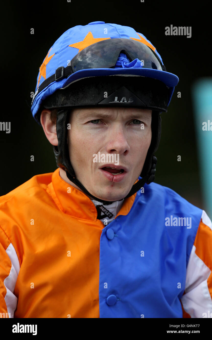 Carreras de caballos - Ebor Festival 2011 - Juddmonte International - Hipódromo de York. Jockey Jamie Spencer Foto de stock