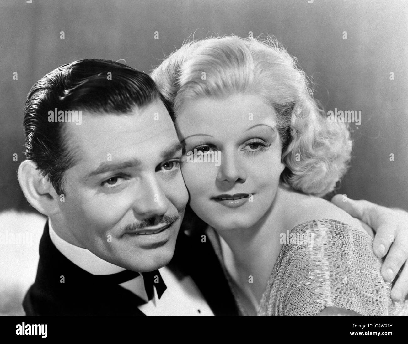 Archivo de la biblioteca imagen de los actores Clark Gable y Jean Harlow. Alrededor de 1937 durante la película Saratoga Foto de stock
