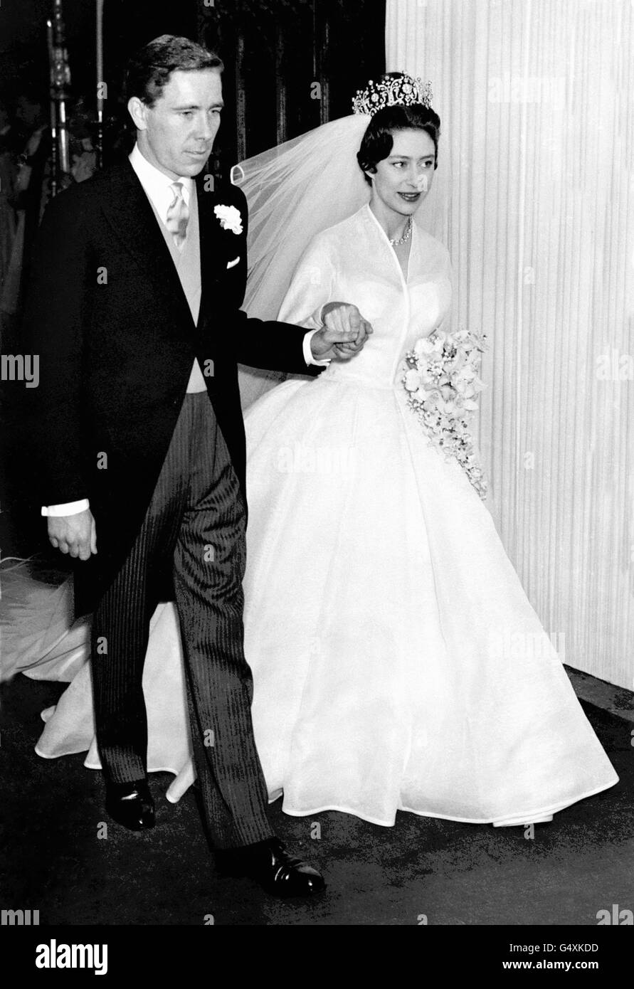 La realeza Princess Margaret y Antony ArmstrongJones Boda Londres