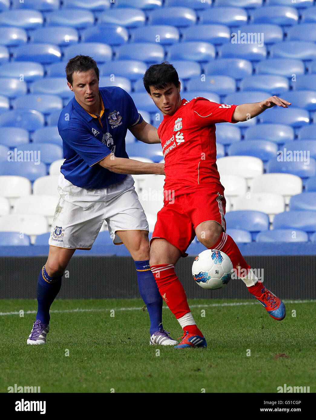Fútbol - Reserva de Barclays Premier League - Everton v Liverpool - Goodison Park Foto de stock