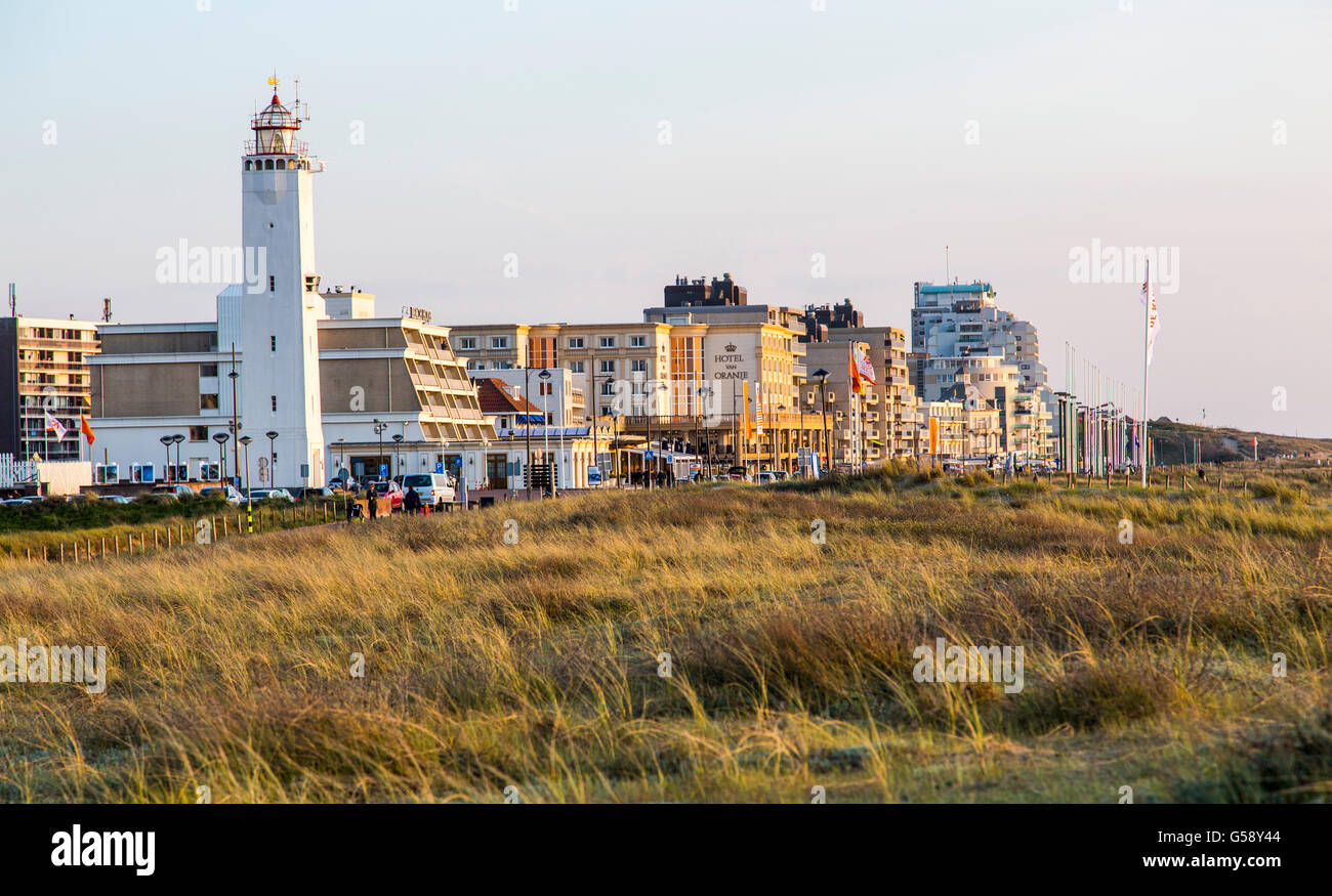 Ciudad costera del Mar del Norte Noordwijk, Países Bajos, Foto de stock