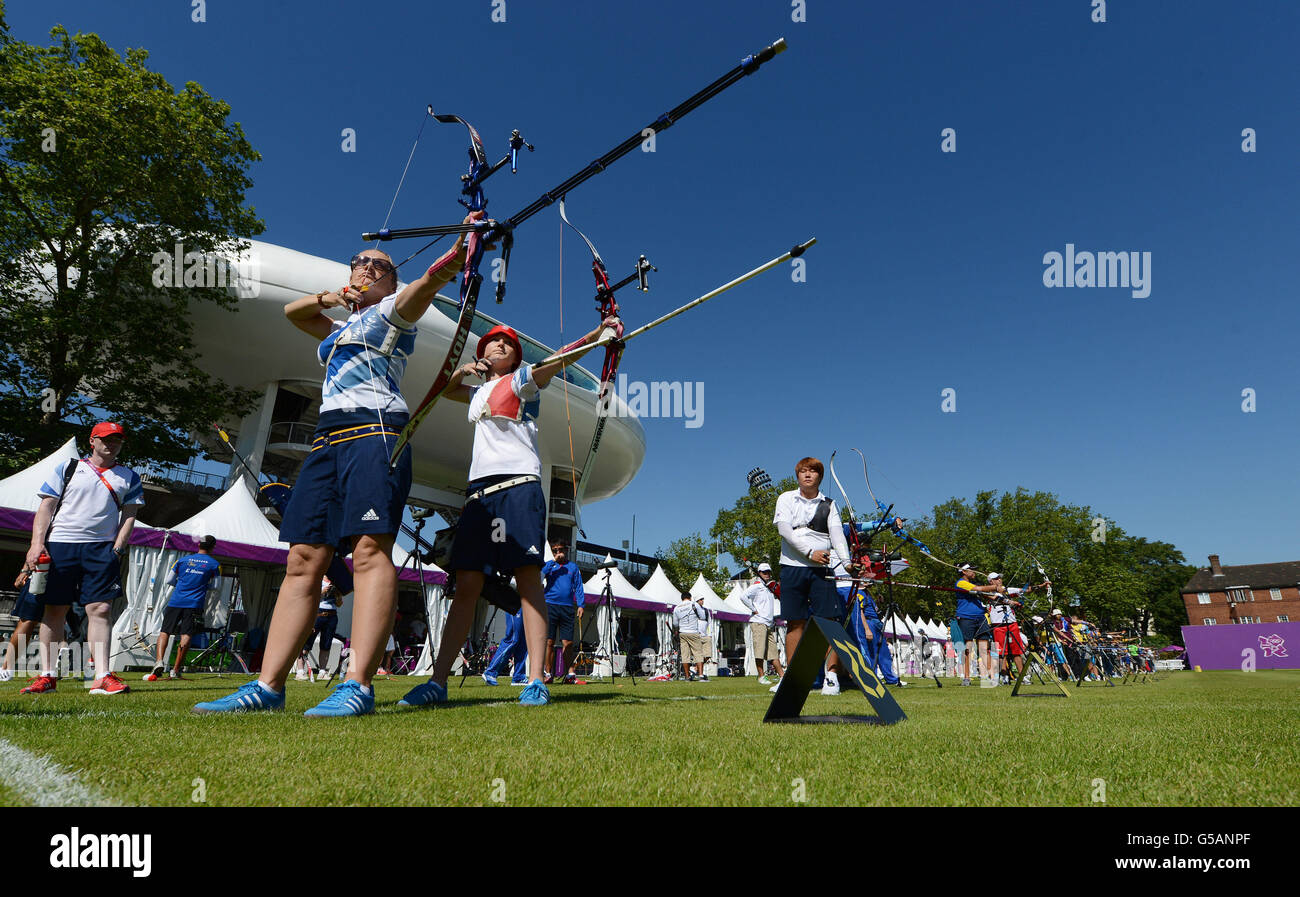 Olimpiadas Práctica de Arquería Campo de Cricket de Lord's. Alison