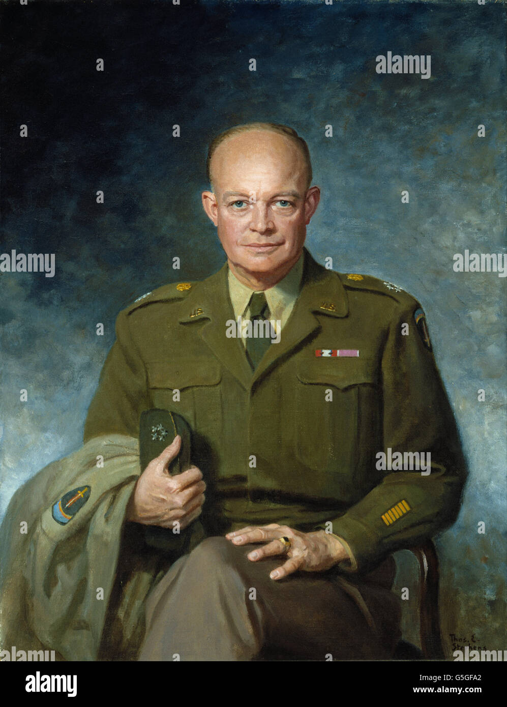 Thomas Edgar Stephens - Dwight D. Eisenhower. Foto de stock