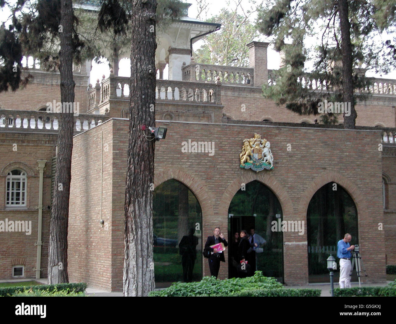 La embajada británica en Teherán Foto de stock