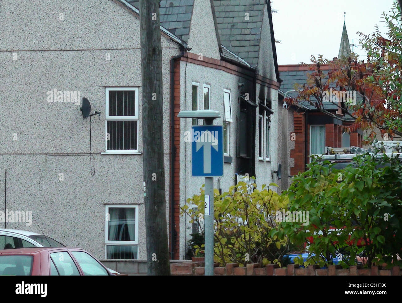 Una visión general de los daños causados por el fuego en una casa de