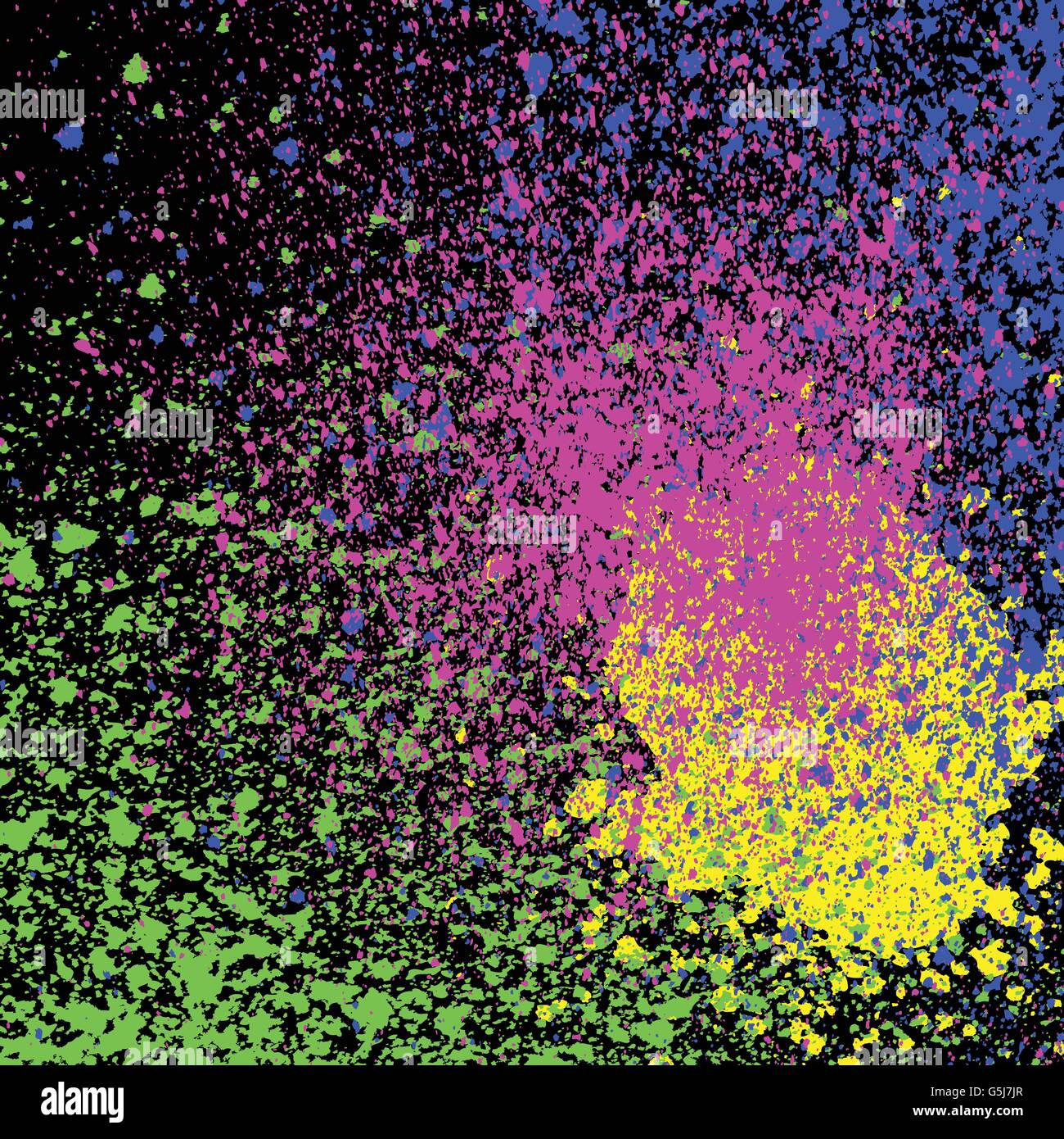 Manchas de pintura sobre fondo negro Imágenes vectoriales de stock - Alamy