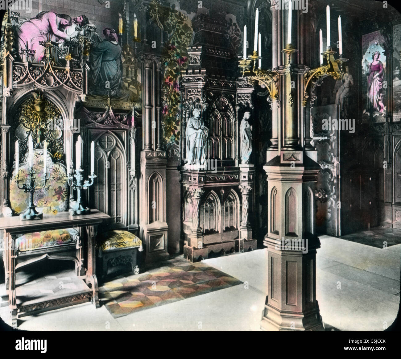 Schlafzimmer von König Ludwig II. auf Schloß Neuschwanstein en el Schlafzimmer von König Ludwig II. auf Schloß Neuschwanstein en el