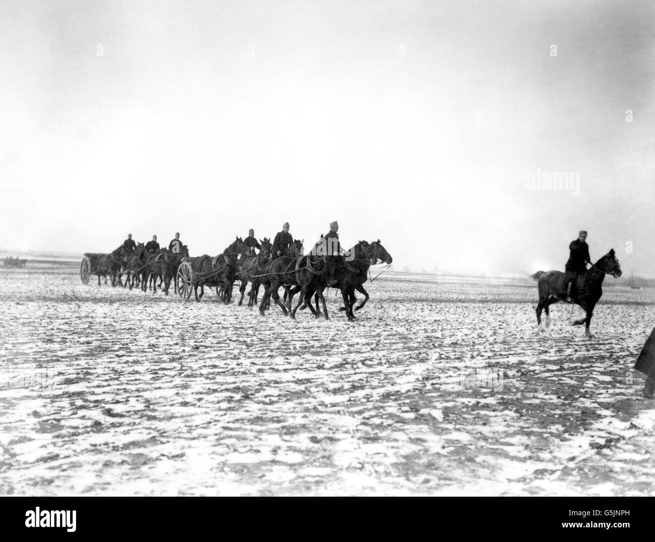 La Primera Guerra Mundial - Ejército Rumano - caballería Foto de stock