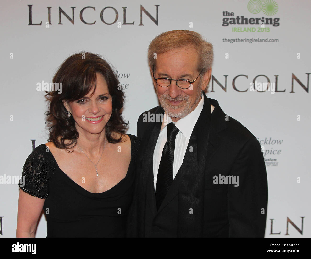 Sally Field y Steven Spielberg en el cine Savoy en Dublín, para el estreno europeo de Lincoln. Foto de stock