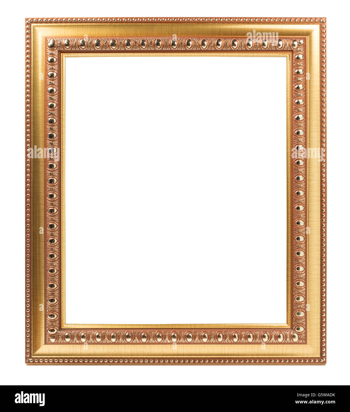Marco para fotografía de oro aislado sobre fondo blanco vacío arte diseño  retro Fotografía de stock - Alamy