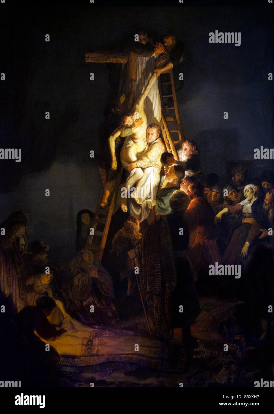 Descendimiento de la cruz, Rembrandt, 1634, el Museo Estatal del Hermitage, San Petersburgo, Rusia Foto de stock