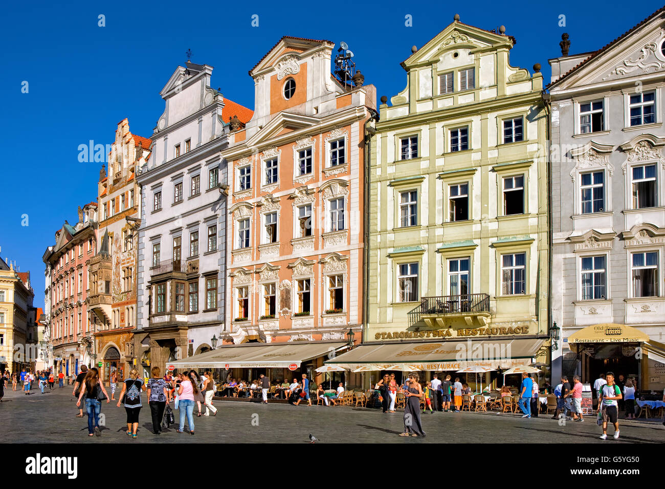 Olafed Town Square en Praga Foto de stock
