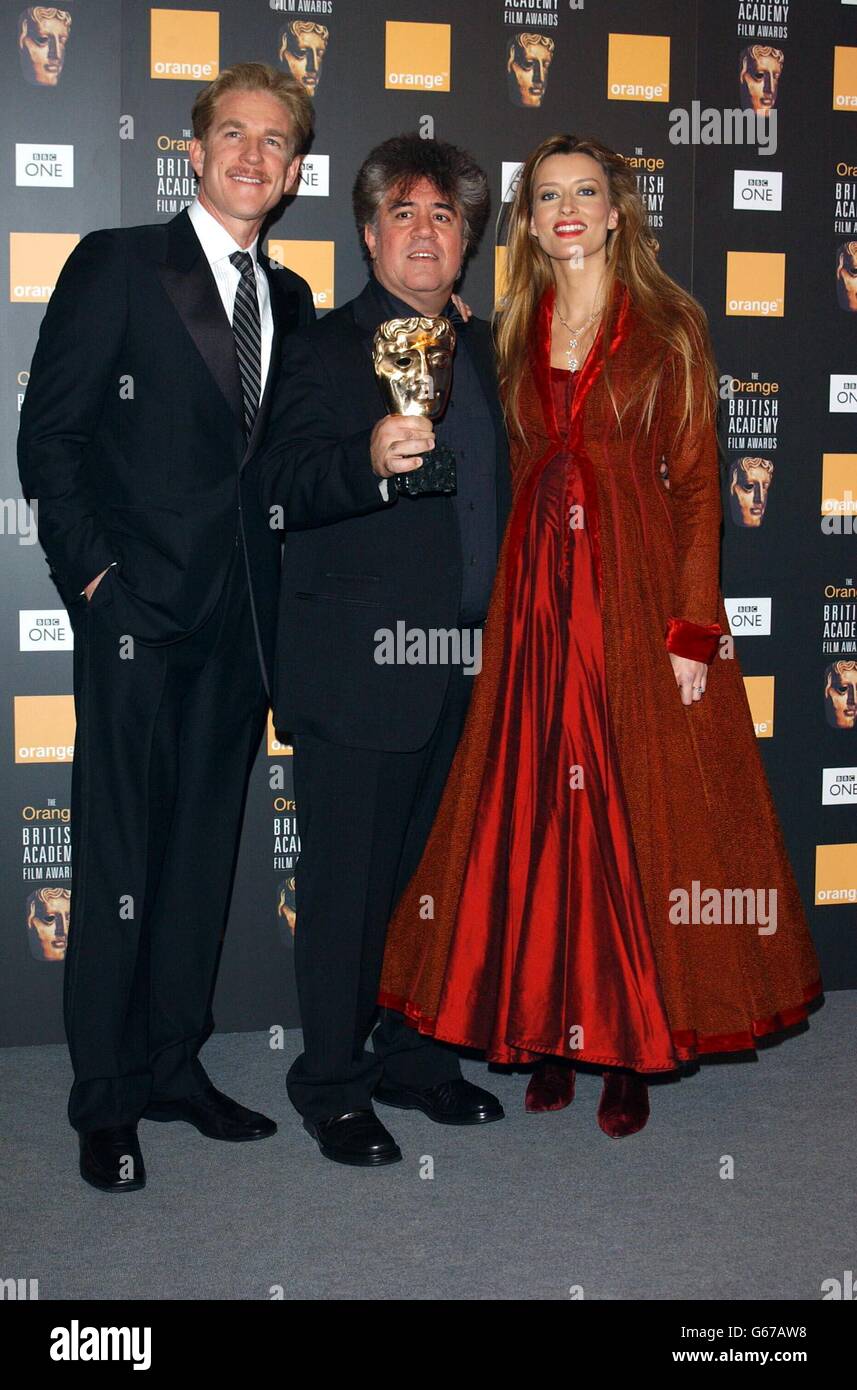 ORANGE BAFTA Almodóvar,Modine & McElhone Foto de stock