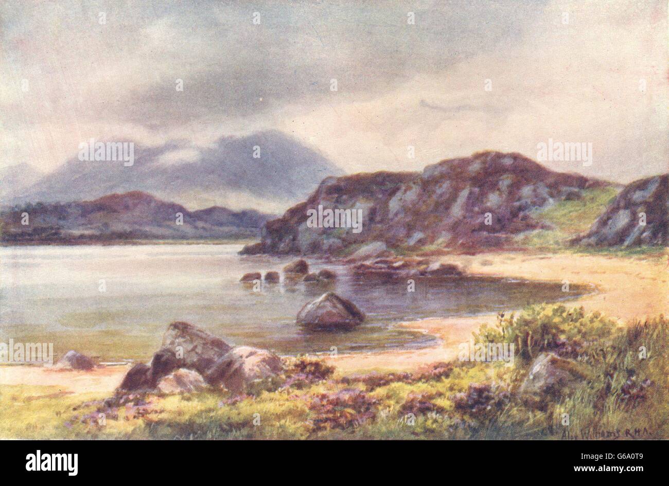Irlanda: Connaught: Nephin, desde LOUGH conec. Playa., grabado antiguo c 1912 Foto de stock