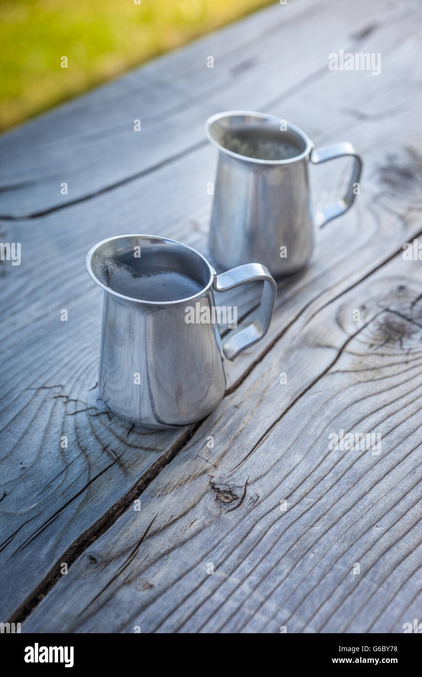 antigua jarra de leche Fotografía de stock - Alamy