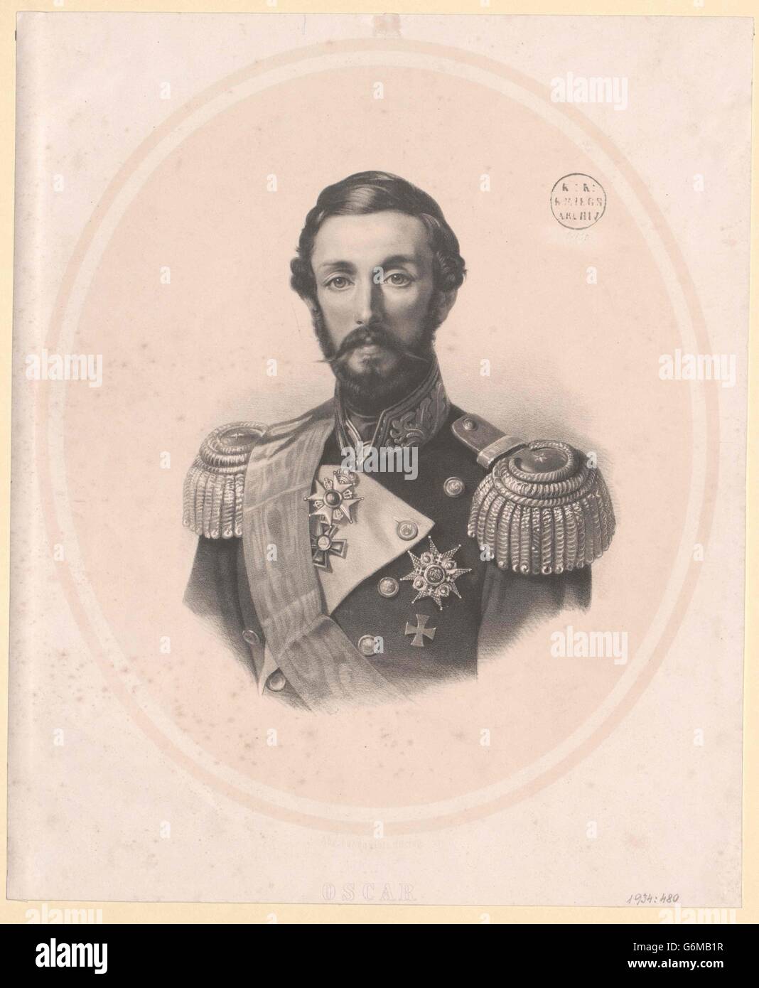 Oskar II., König von Schweden Foto de stock