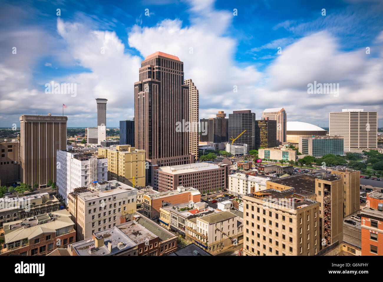 New Orleans, Louisiana, EE.UU. Perfil del centro de la ciudad. Foto de stock