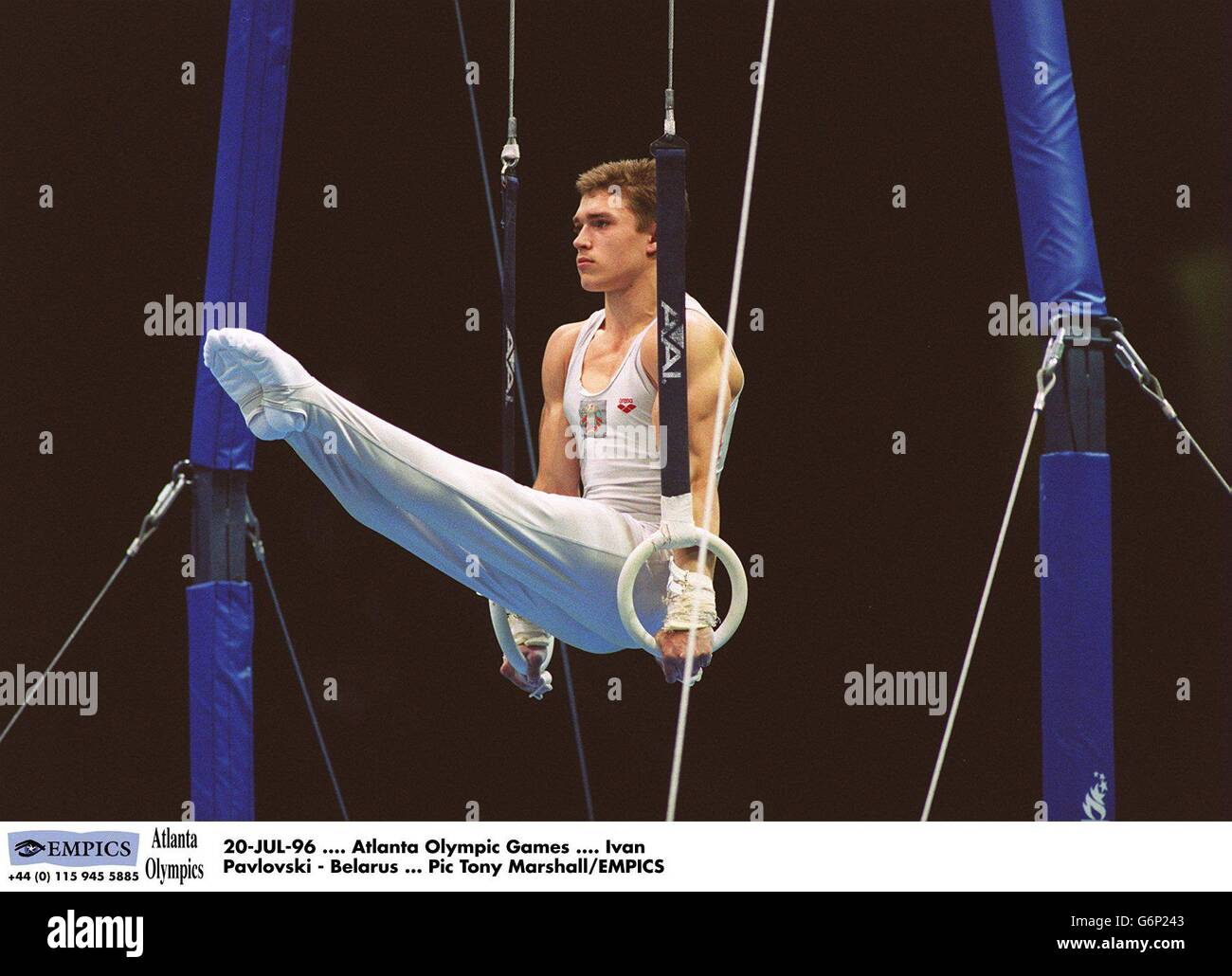 Los Juegos Olímpicos de Atlanta - Hombres - Aros de gimnasia Fotografía de  stock - Alamy