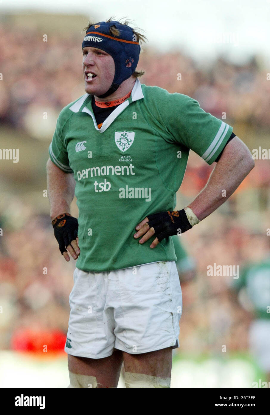 Paul O'Connell de Irlanda durante el partido RBS 6 Nations en Lansdowne Road, Dublín. Foto de stock