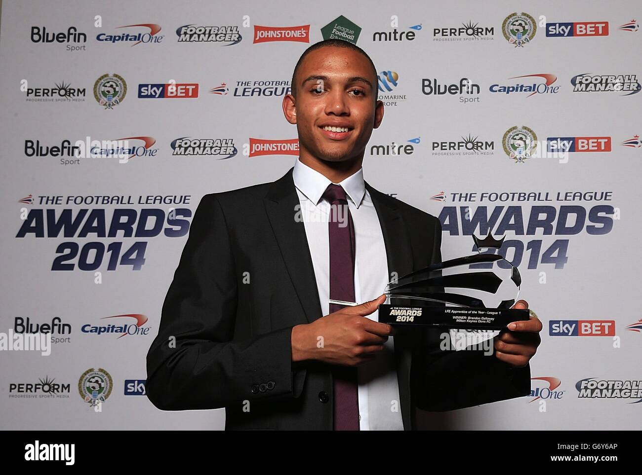 Fútbol - Premios de la Liga de Fútbol 2014 - The Brewery - Londres. Premio de la Liga 1 en los Premios de la Liga de Fútbol 2014 Foto de stock