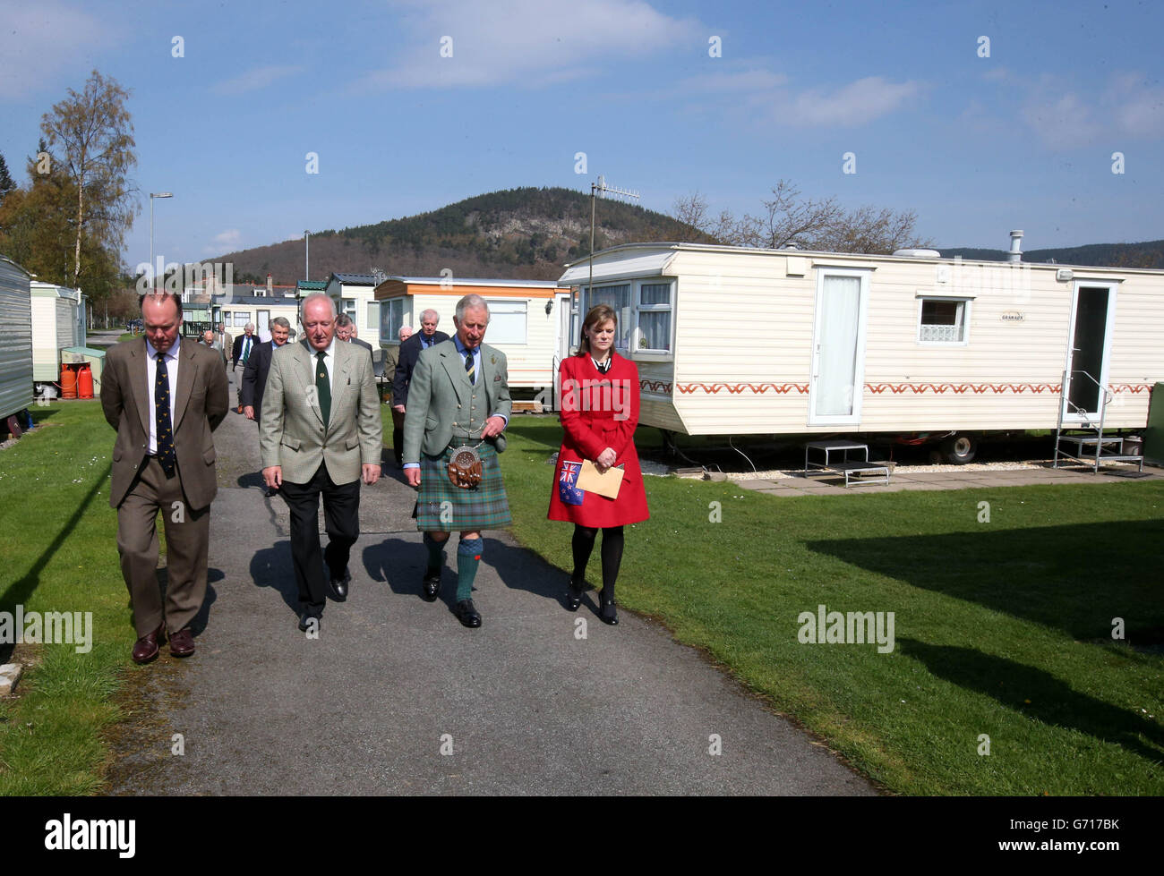 El Duque de Rothesay visitas Aberdeenshire Foto de stock