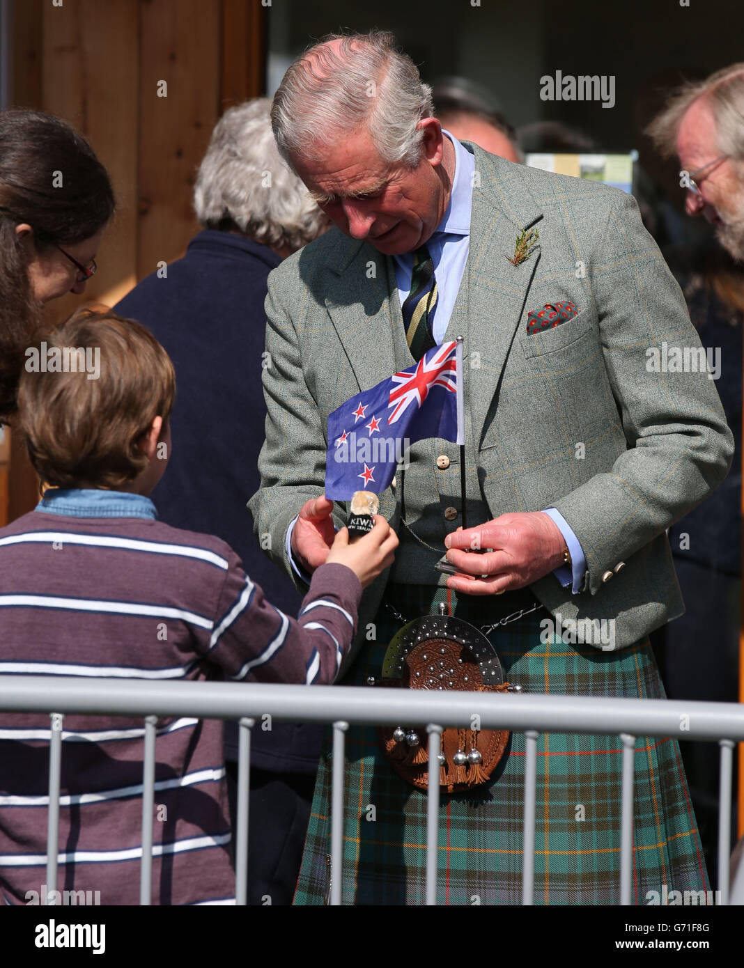 El Duque de Rothesay visitas Aberdeenshire Foto de stock
