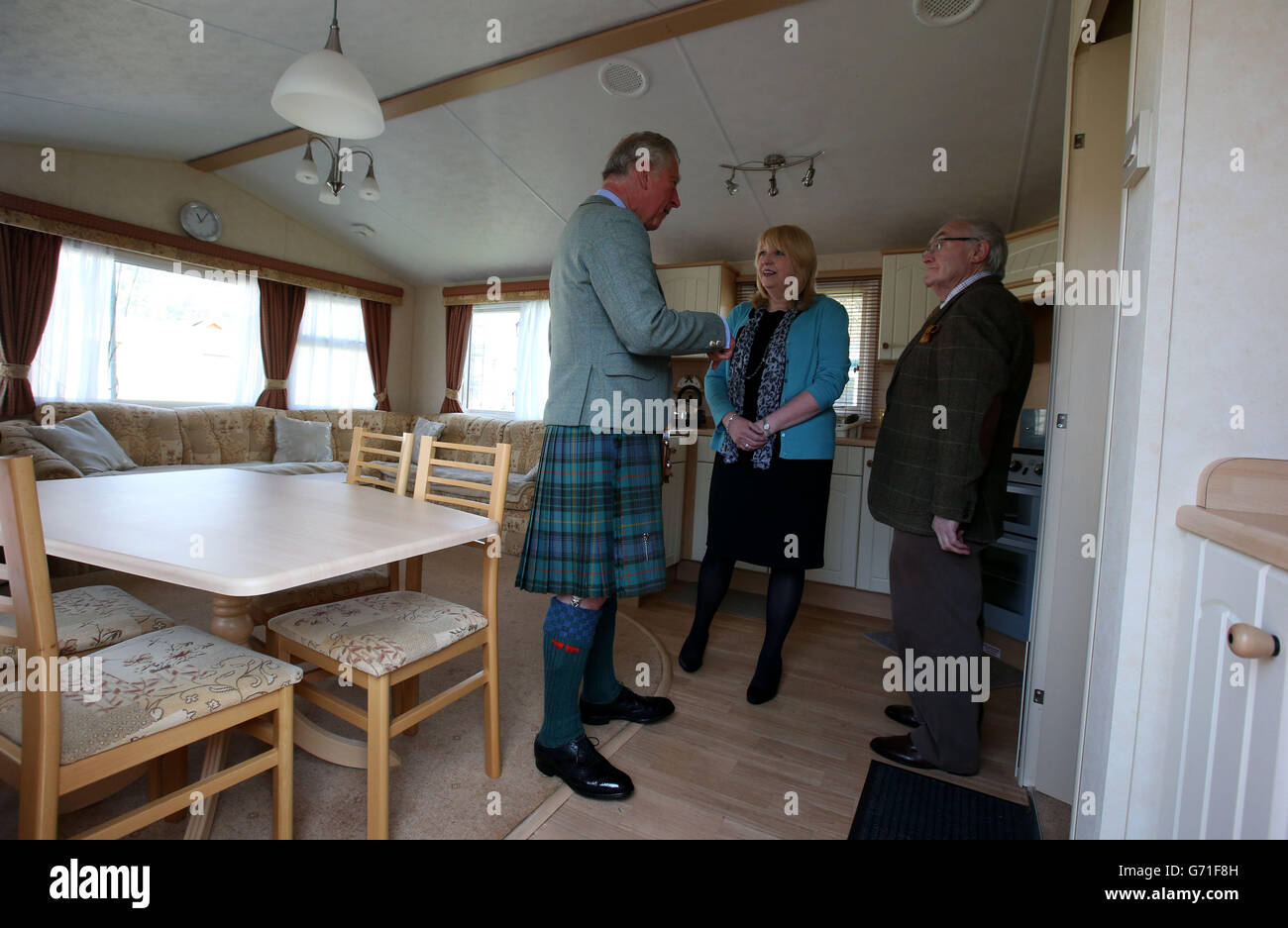 El Duque de Rothesay visitas Aberdeenshire Foto de stock