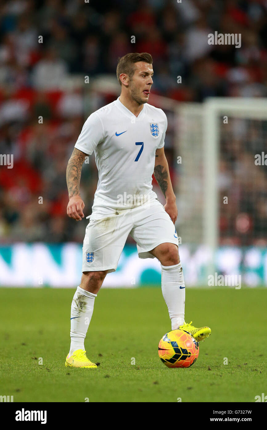 Fútbol - Copa Mundial 2014 - Friendly - England contra Peru - Estadio Wembley. Jack Wilshere, de Inglaterra, en acción Foto de stock